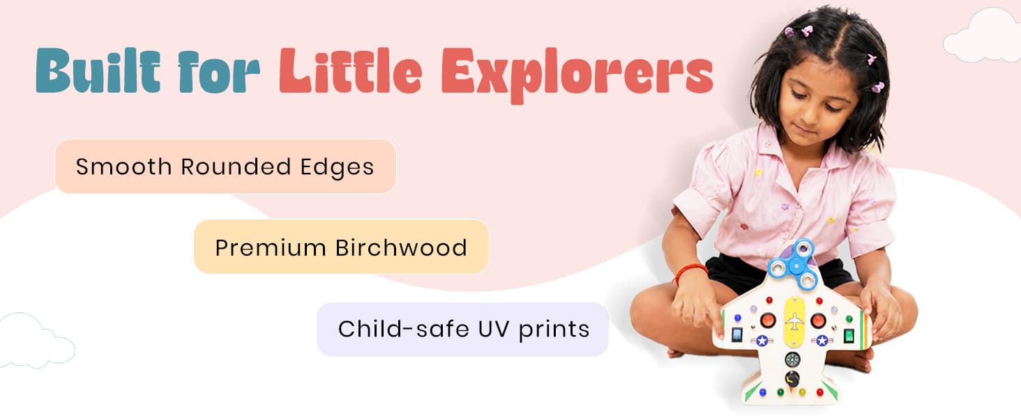 High-Flyer's Montessori Busy Board detail 4