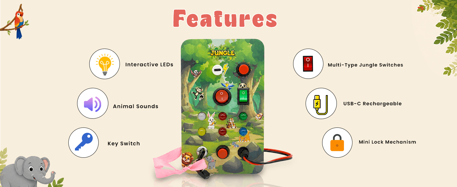 Jungle Junction Busy Board detail 2